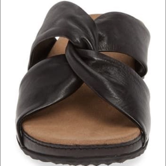 NWOB Romika Black Slide Sandals Women’s 41/9.5-10 - Picture 4 of 16